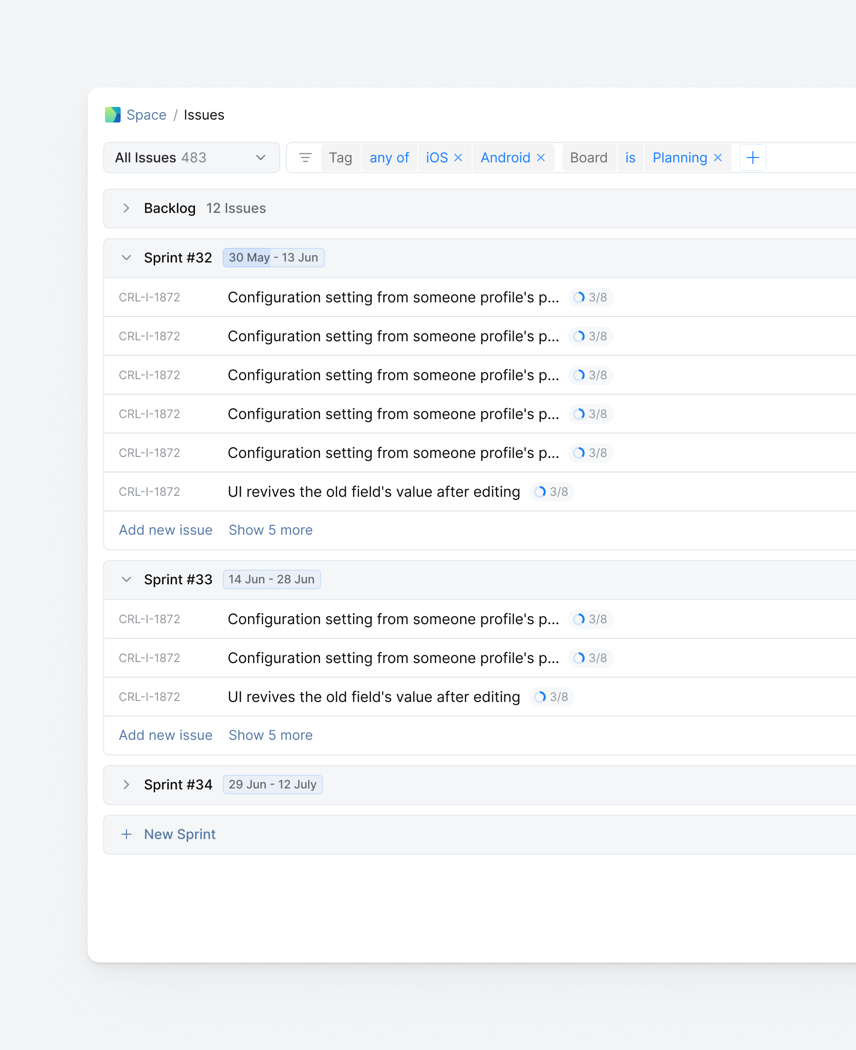 ... or more complex groupings like those based on sprint