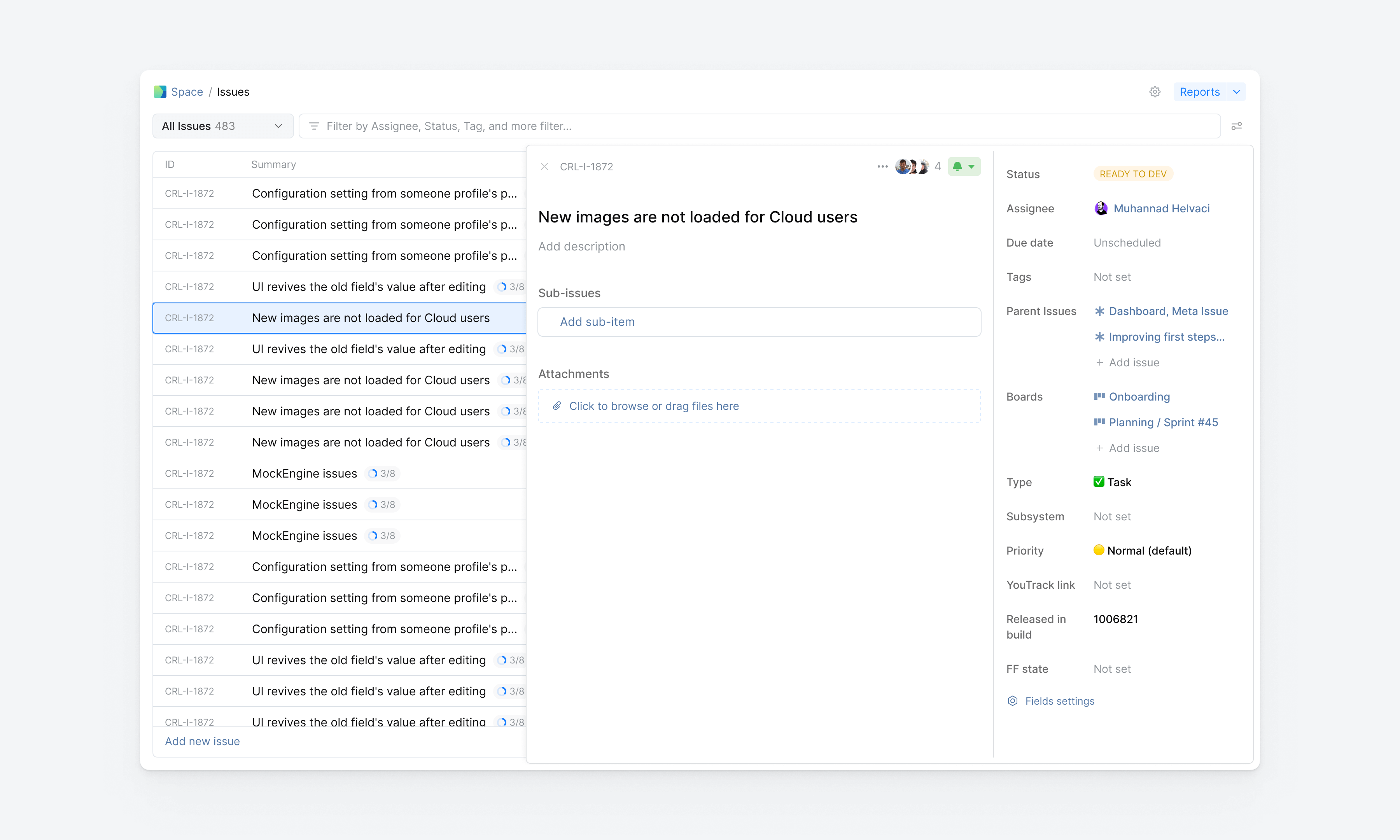 Issue Details Preview